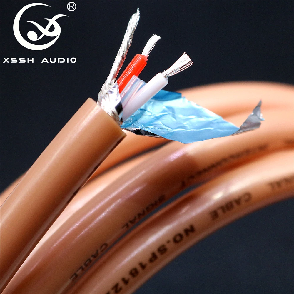 BNC RCA Audio Cords XSSH 8.5mm Diameter Shield 2 Core 2.5mm Copper Plated Silver 40μin Thick Winaxal Interconnect Signal Cable