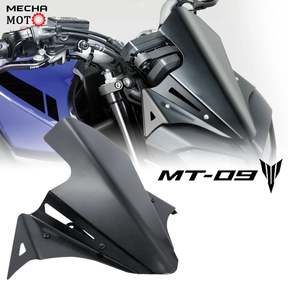 

windscreen Motorcycle mt 09 For yamaha mt09 tracer MT-09 2017-2020 black Metal front windshield airflow wind deflector