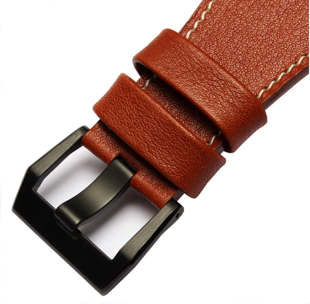 35*24mm Convex End Calfskin Leather Watch Band For Bell Series BR01 BR03 Strap Watchband Bracelet Belt Ross Rubber Man