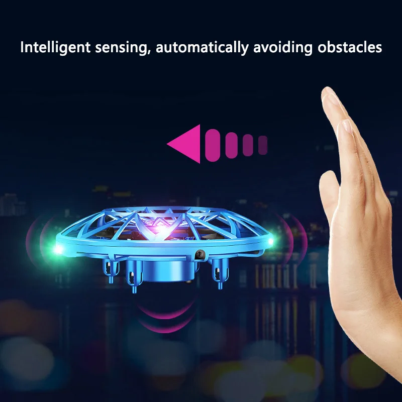 New Gift Kids Toys UFO Drone Fly Helicopter Infraed Hand Sensing Induction RC Aircraft Upgrade Quadcopter for Children