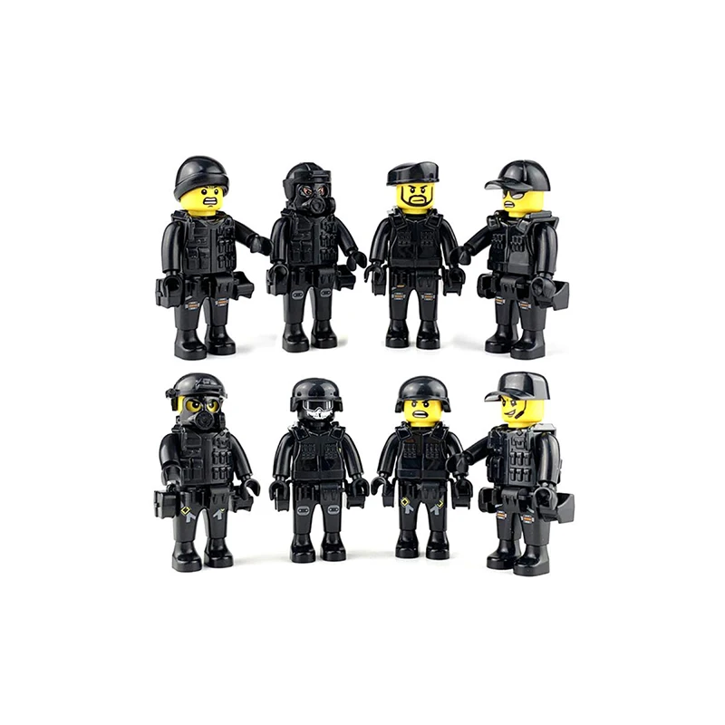 Kids Military Special Forces Soldiers Bricks Figures Guns Weapons Compatible Small Assemble Building Blocks Toys Children Gift image 2