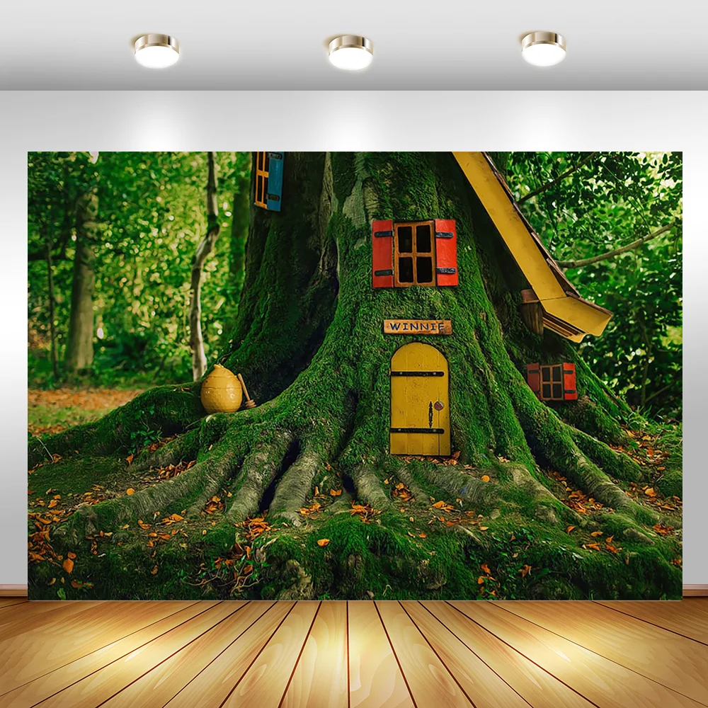 

MOCSICKA Fairy Forest Backdrop Old Jungle Tree House Newborn Baby Photography Backgrounds Child Birthday Photography Backdrops