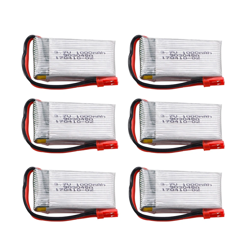 3 sztuk/partia RC Dron baterii 3.7V 1000mAh 25c Lipo baterii SM / JST wtyczka dla T04 T05 T25 M03 RC Quadcopter Drone części zamienne