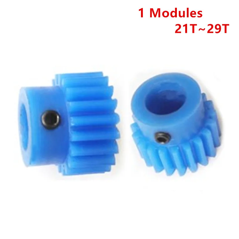 Nylon Gear 1 Modules 20T-29T Tooth Bore 4-15mm for High Temperature Resistance Self-lubrication Gear