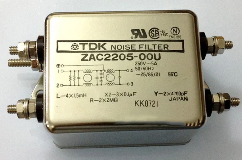 

ZAC2205-00U новый импортный TDK двухступенчатый светофильтр ZAC2205-OOU 250V 5A