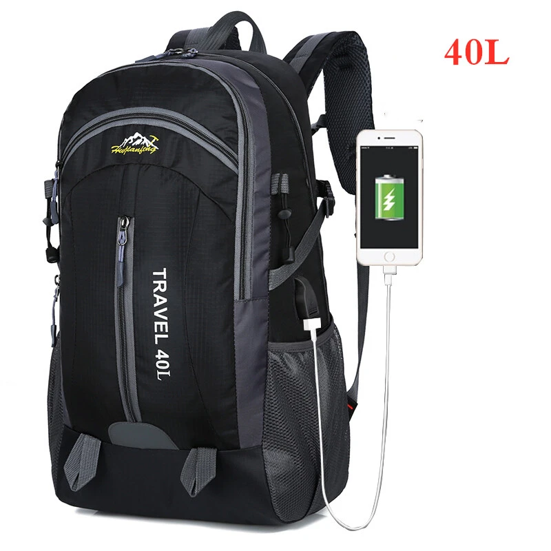 

Men Women Hiking Travel Backpack 40L Outdoor Waterproof Camping Riding Sports Climbing Bag USB Rucksack Shoulder Bags