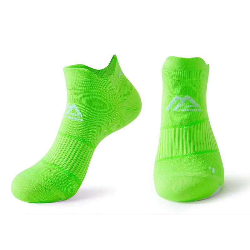 Calcetines tobilleros deportivos de nailon para hombre y mujer, medias transpirables de Color brillante para exteriores, baloncesto, bicicleta, correr, fútbol, viajes, No se muestran, 2 tamaños