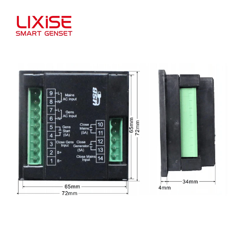 LIXiSE ATS106 Automatic Transfer Switch Controller Module diesel generator control board panel genset part