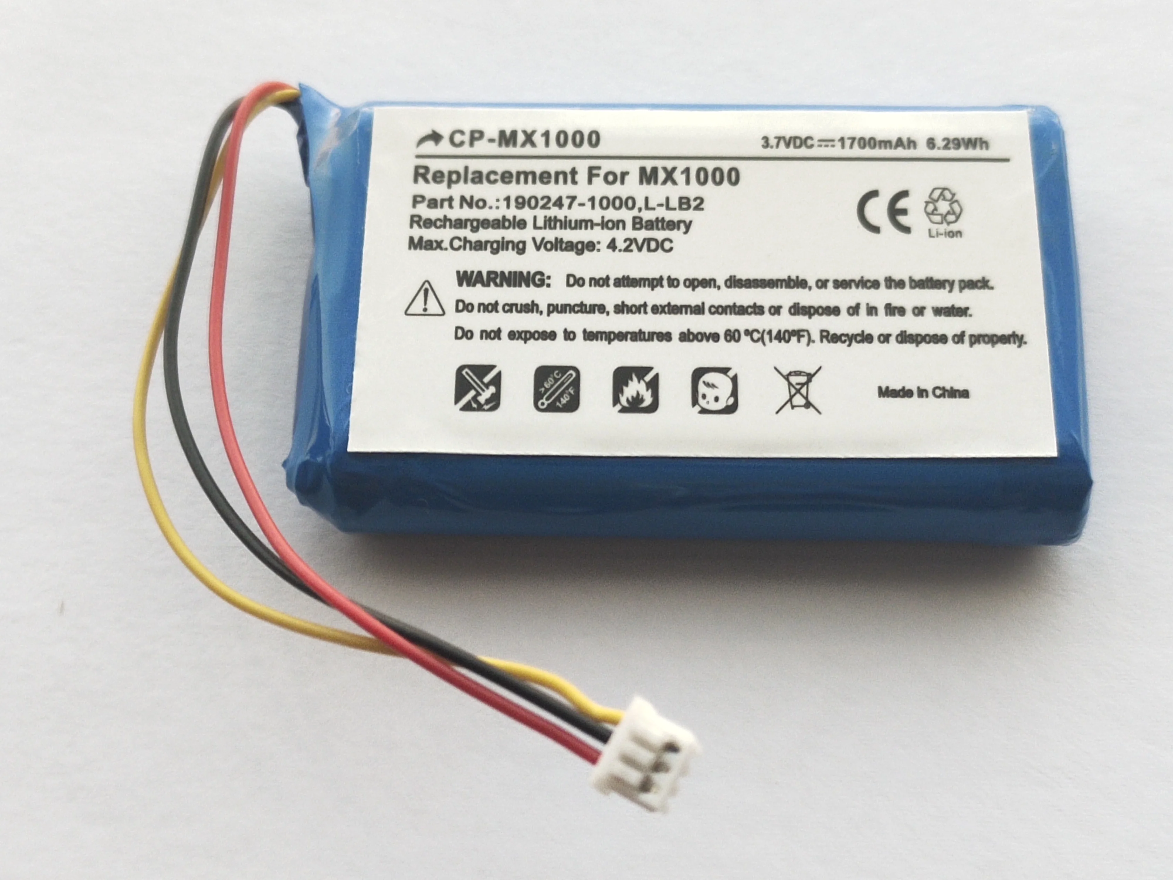 3.7V 1700 MAh Pin Li-ion Cho Logitech M-RAG97, MX1000 Chuột Không Dây Sạc Kèm Pin Thay Thế L-LB2, 190247-1000
