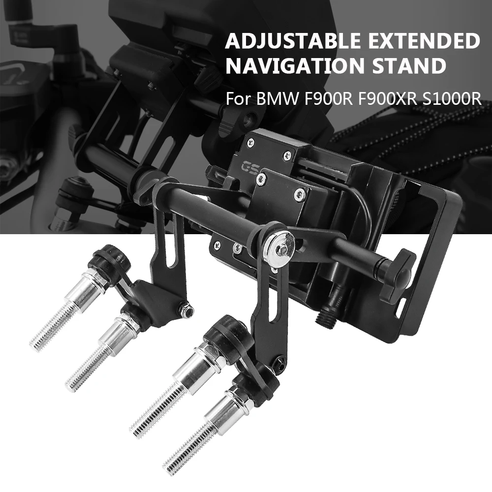 

For BMW F900R F900XR S1000R F900 X R Motorcycle Adjustable Extend Stand Holder Phone Mobile GPS Plate Bracket Phone Holder