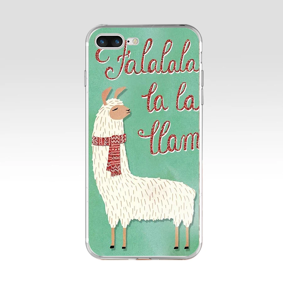 317FG  Cute Llama Alpaca Animals Cartoon Soft TPU Silicone Cover Case For Apple iPhone5 5s se 6 6s 7 8 plus x xr xs max