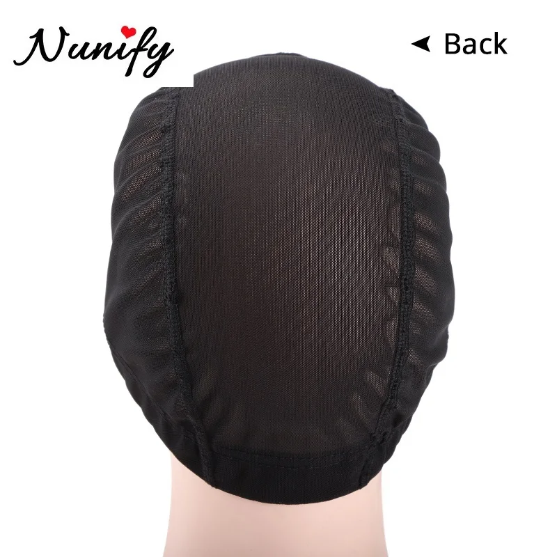 DAHIFY-Bonnet de Perruque U-Part artificiel astique, Filet à Cheveux en Maille, Dentelle Suisse, IQUE dex Noir, Coudre les Cheveux, Tissage Extensible