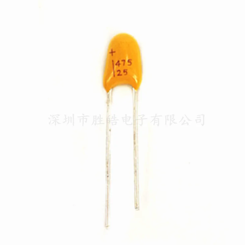 10PCS   25V 4.7UF 475 DIP  Tantalum  Capacitor High Quality