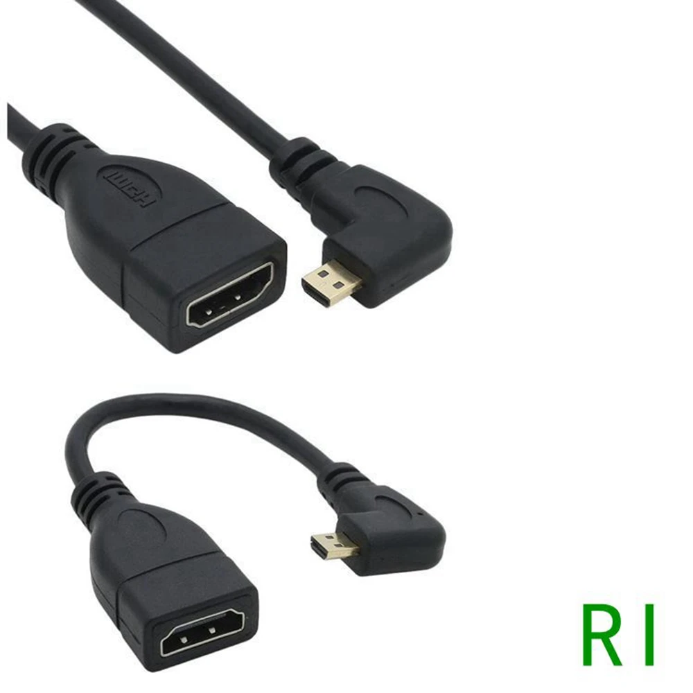 Micro HD-kompatibel Stecker auf adaptateur HD Buchse Kabel Links Winkel 90 Grad HD Konverter Code iyo PC HDTV projektor