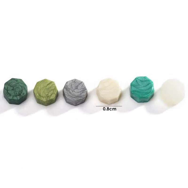 100Pcs Octagon Vintage Wax เม็ดแสตมป์ลูกปัดศุลกากรงานแต่งงานซองจดหมายจดหมายส่วนตัวหัตถกรรมตกแต่ง