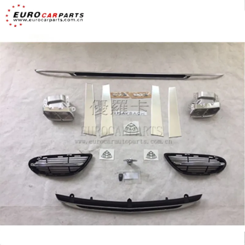 

MB S-class W222 S350 S400 S450 S500 S600 fit for mayba S600 body kits fron lip, cover, diffuser, emblem