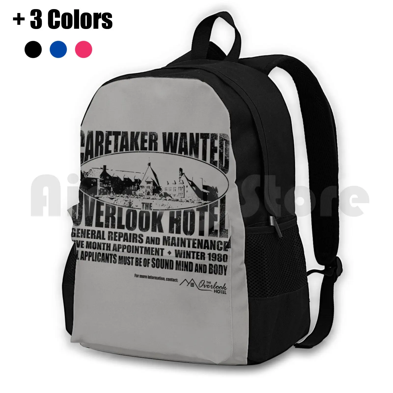 Caretaker Wanted Outdoor Hiking Backpack Waterproof Camping Travel Caretaker Wanted Overlook Hotel Overlook Hotel Overlook