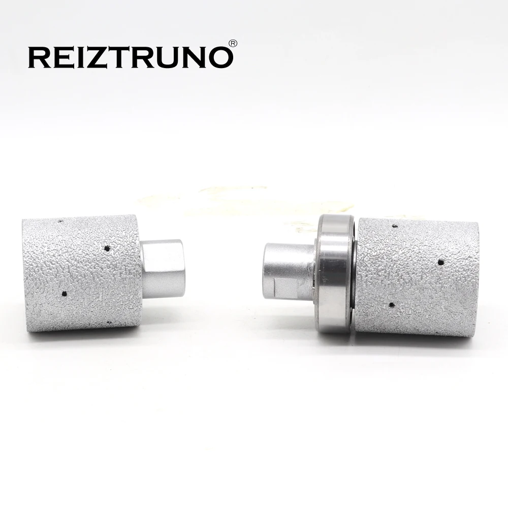 Reiztruno 2นิ้วBrazed Diamondกลองล้อนิ้วมือBitsสำหรับบดHardหินแกรนิตเรียบแน่นภายในรัศมีอ่างล้างจานCutout,1Pc