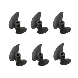 6Pcs Twee Bladen Nylon Propeller 3.17/4/4.76Mm Peddelmenger Diameter 27Mm-47Mm Plastic Props Rc Onderdelen Voor Boot Diy Model