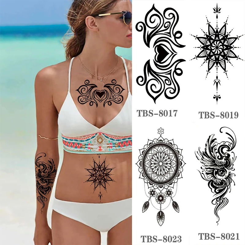 Temporary Tattoo for Women Stickers on the Chest Fashion Fake Waterproof Tattoos Woman Tatoo Sticker Tatoos Men Body Art and Boy