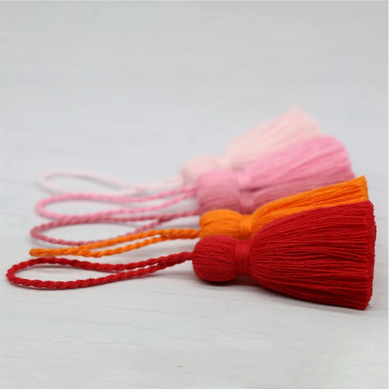 WFFNNKC 2-6Pcs 11CM Fashion Pure Cotton Fat Tassel DIY Jewelry Home Textile Garments Curtains Decoration Crafts Hanging Fringe