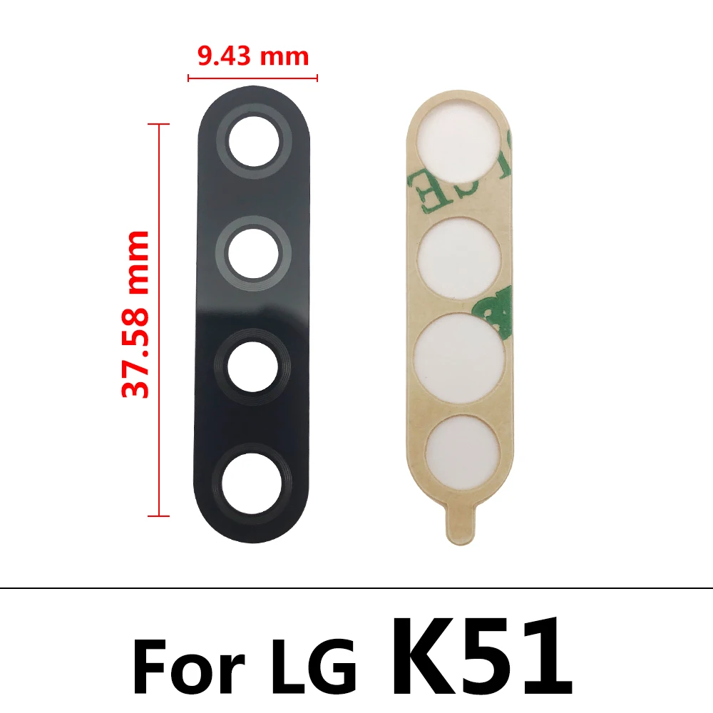 Camera Glass Lens Back Rear Camera Glass Lens with Glue Replacement For LG K41S K42 K51 K51S K61 K62 Plus K40S K52 K62 K41 K12