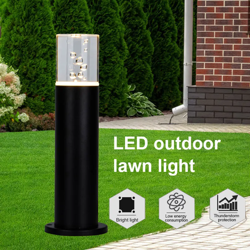 

Aluminum And Acrylic Column Lawn Lamp Outdoor Garden Terrace Villa Landscape Column Lamp Courtyard Aisle Courtyard Pillar Lamp