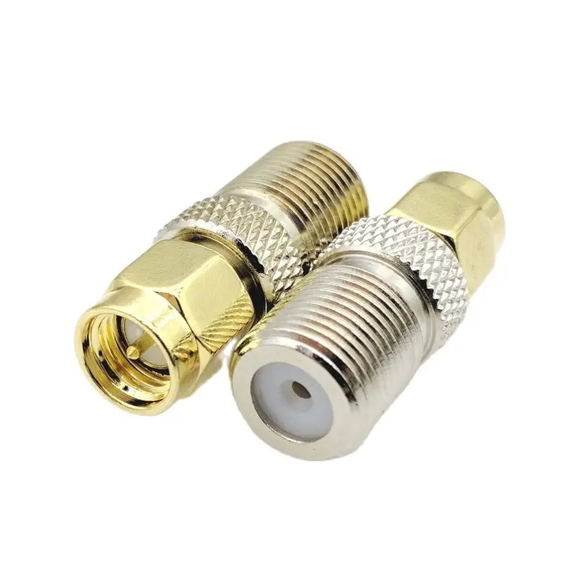 F Type Connector To SMA Straight RF Coaxial Adapter F Connector Female To SMA Male Convertor 1Pcs