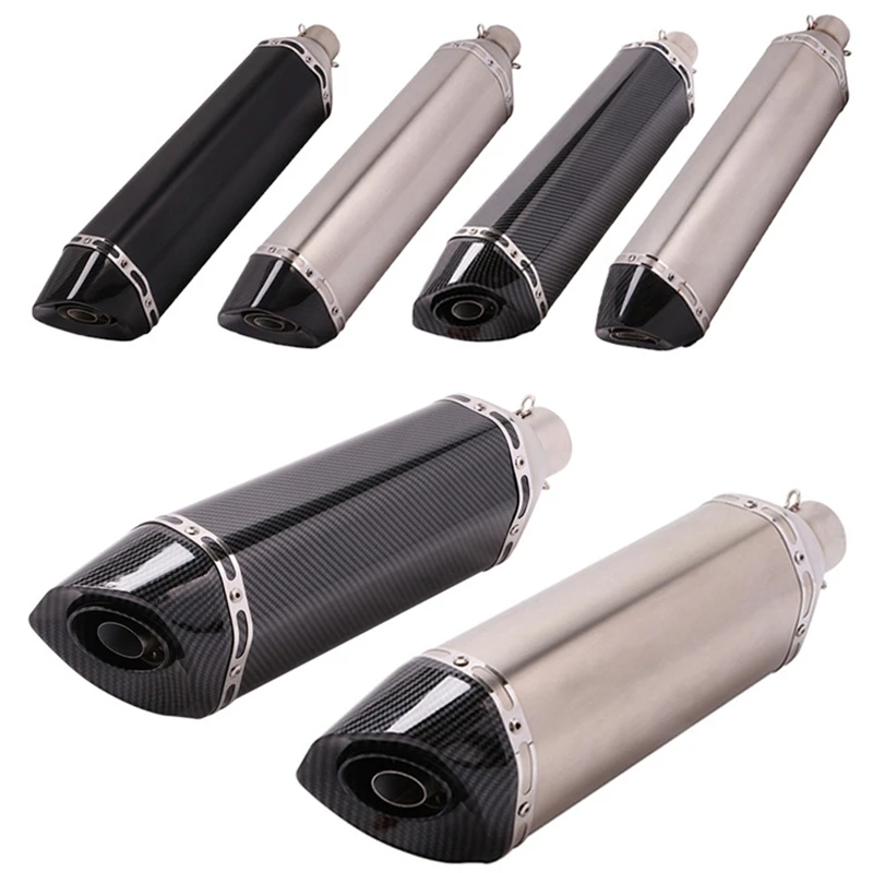 

51MM Universal Motorcycle Exhaust Pipe Muffler Escape Moto Removable DB Killer For R3 Z900 AK550 CBR500 Nmax 470MM 570MM