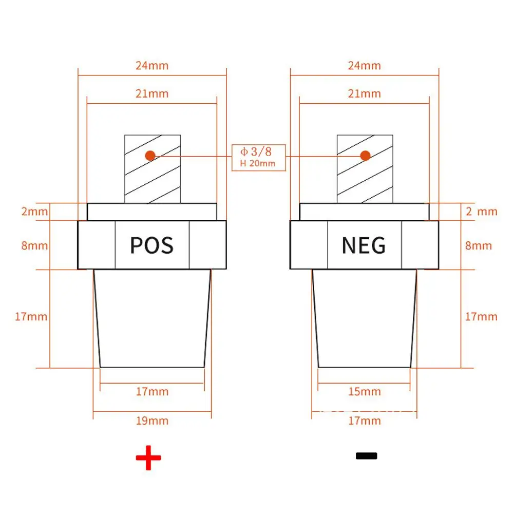 Car Battery Connection Terminal Positive Negative Car Battery Terminal Clamp Clip Connector