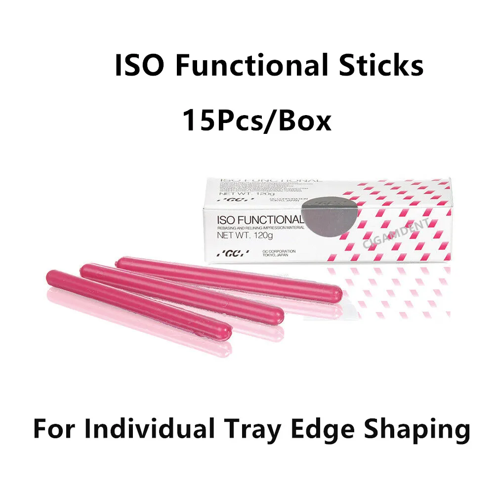 5Box/75Pcs GC Dental ISO FUNCTIONAL Compound Sticks Rebasing Relining Impression Material Denture Teeth Individual Tray Wax