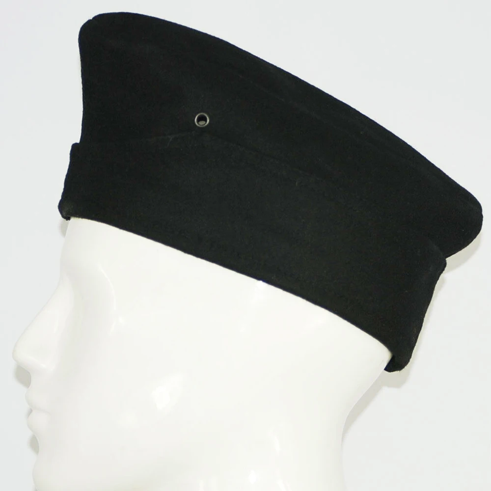 WWII WW2 GERMAN WH WEHRMACHT SOLDIER EM PANZER WOOL GARRISON CAP HAT BLACK