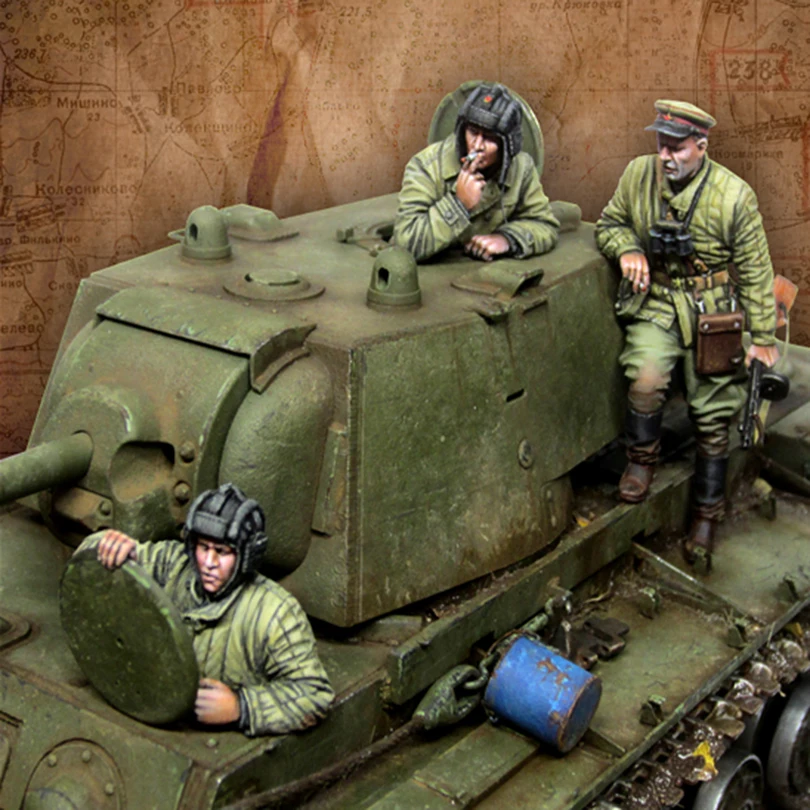 

Фигурка из смолы 1/35 современный человек включает в себя модель 3 (без бака) несобранная Неокрашенная Фигурка Набор для строительства