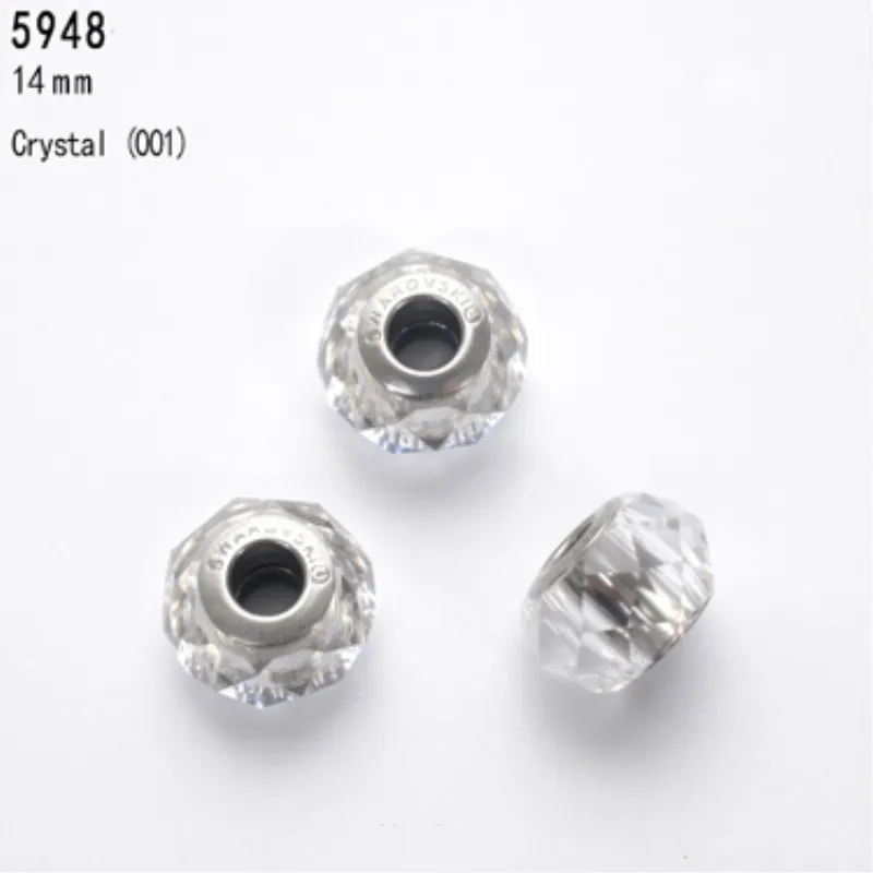 100% Original Crystal From Austria Big Hole Bead 5948 BeCharmed Briolette DIY Findings Accessories