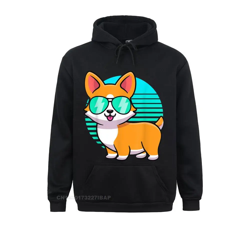 

Vintage Corgi Tshirt Boy Girl Funny Corgi Retro Shirt Men Long Sleeve Hoodies Outdoor Sweatshirts Hip Hop Hoods New Coming