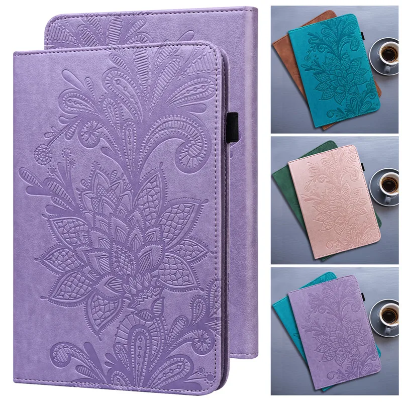 For iPad Case 6th 7th 8th 9th 10th Gen Emboss Flower Leather Cover For iPad 9.7 10.2 Case For iPad 10 9 8 7 6 5 Air 1 2 Case