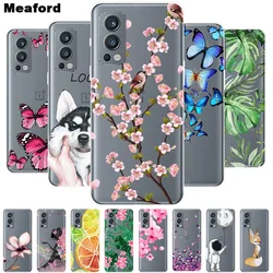 For OnePlus Nord 2 5G Case TPU Silicone Soft Cartoon Clear Case for One Plus Nord 2 5G Phone Cover Nord2 5G Transparent Coque
