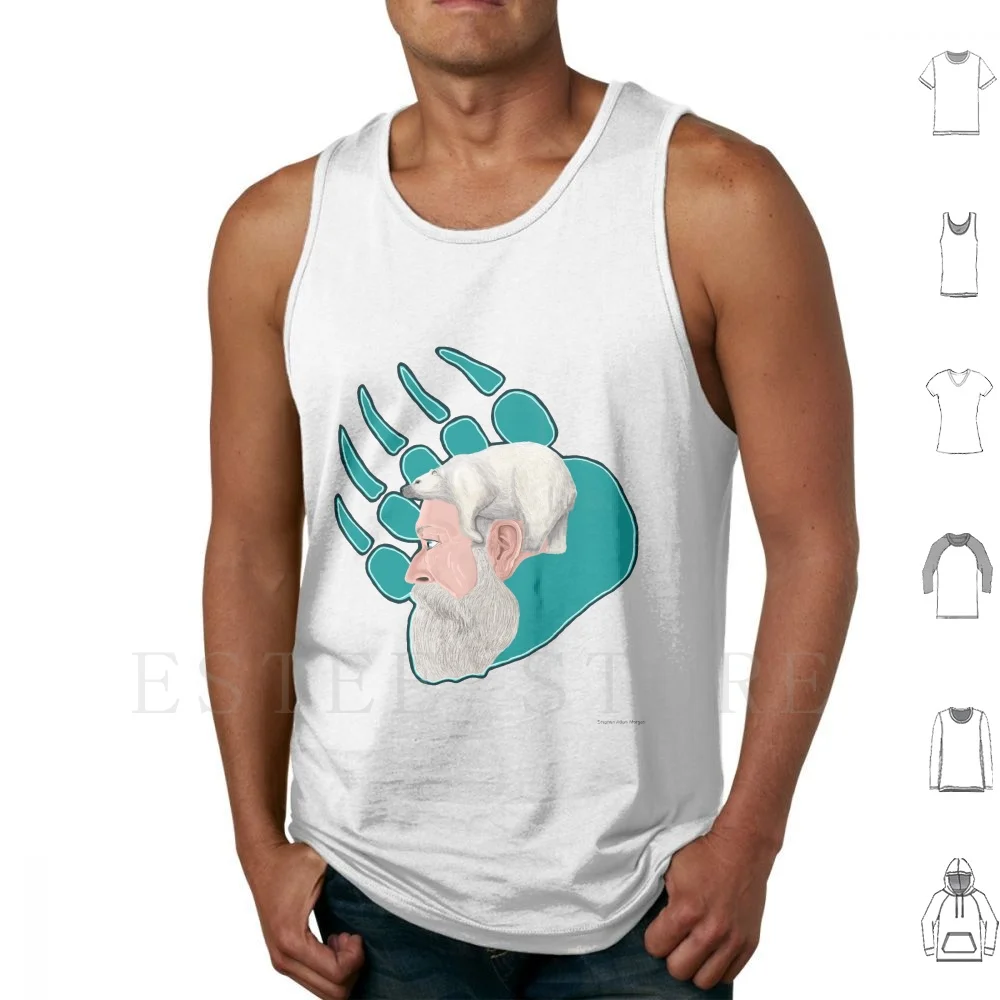 Polar Bair Bear Pops camisetas sin mangas chaleco oso Polar Bear Pops hombre barbudo barba gris barba blanca osos orgullo Arco Iris