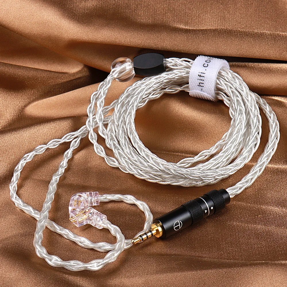 TRN TN 8 Core High-Purity Oxygen Copper + Silve Replaceable Aduio Plug Design HIFI Upgrade Cable  Connector For TRN MT4  MT1max