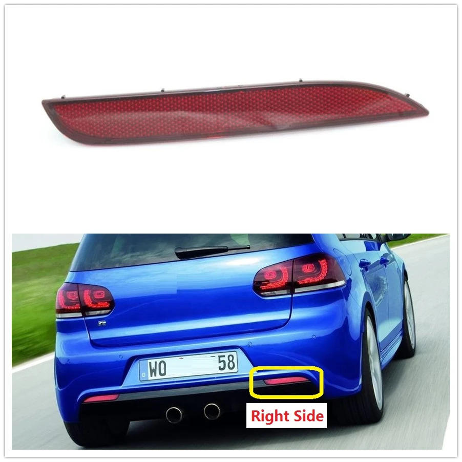 

1PC Right Side For VW Golf 6 MK6 R20 2009 2010 2011 2012 2013 Car Rear Tail Bumper Corner Reflector Decorative False Light Lamp