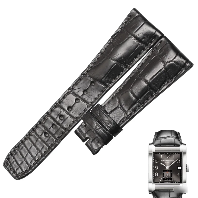 

WENTULA watchbands for Baume & Mercier HAMPTON M0A10027 alligator skin /crocodile grain