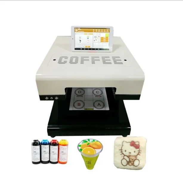 Automatic Digital Coffee Printer 3D Food Cake Coffee with Edible Ink Printing Machine Latte Art Selfie Sprinkle Machine