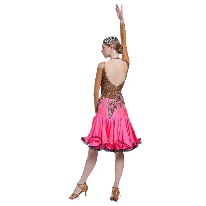 L-16548 Professional Latin american dancing dresses competition adult girls Latin dance dress for sale