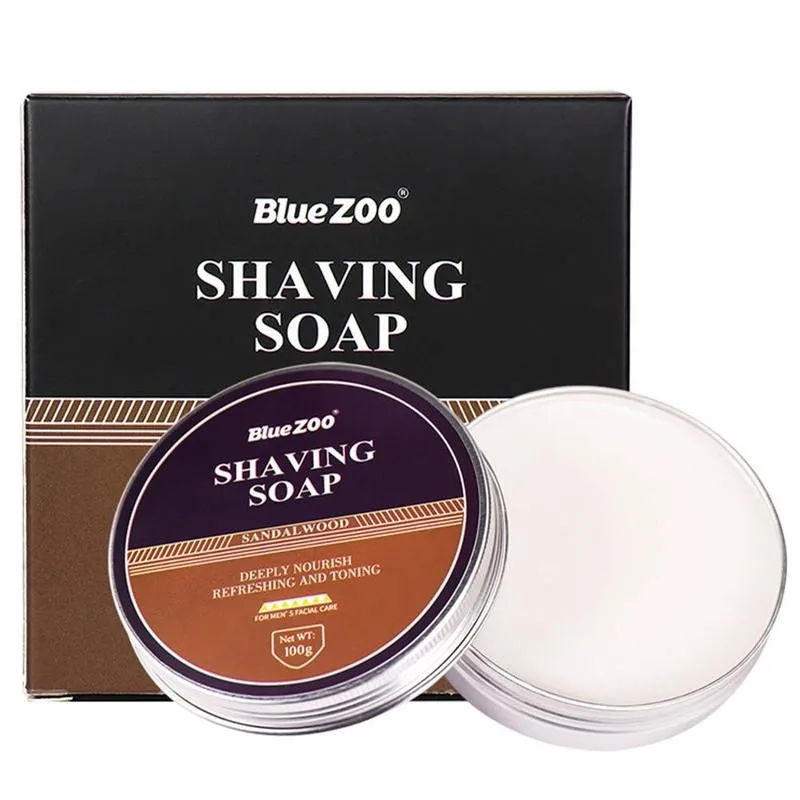 100g Men's Shaving Cream Shaving Soap Care Foam Soap Sandalwood Fragrance Safe Mint Odorless