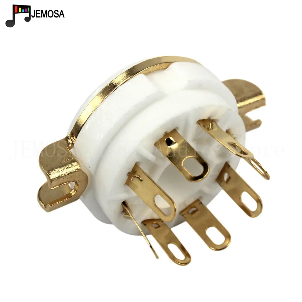 Ceramic K8A 8pin Tube Socket GZC8-Y-1 For KT66 KT88 6SL7 6SN7 5AR4 5U4G 6L6 6V6 GZ34 6N8P 6N9P Vacuum Tube Amplifier