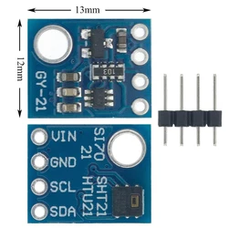 Humidity Sensor with I2C IIC Interface Si7021 Industrial High Precision GY-21 Temperature Sensor Module Low Power CMOS