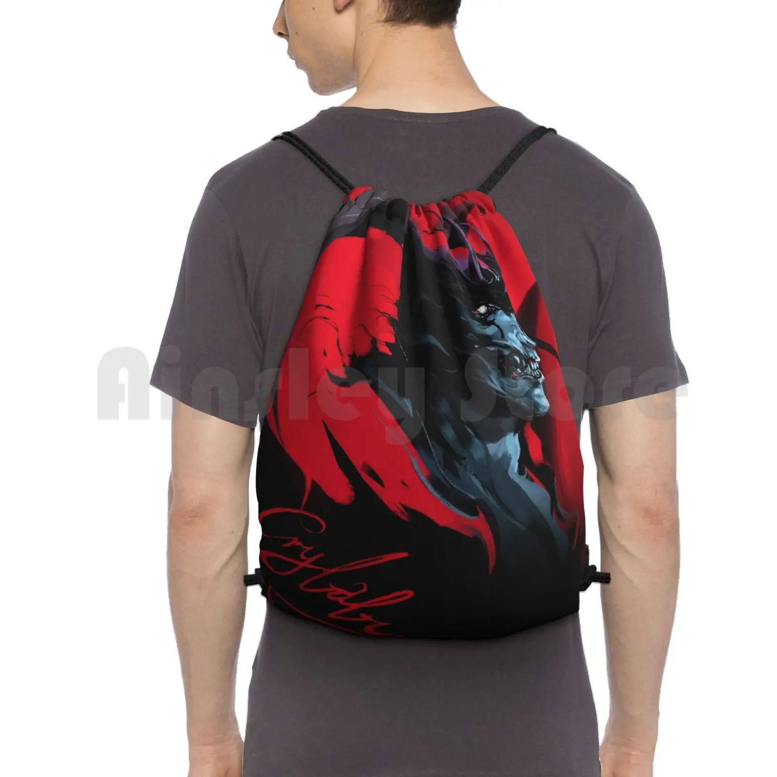 Devilman Backpack Drawstring Bag Riding Climbing Gym Bag Devilman Akira Anime Crybaby Demon