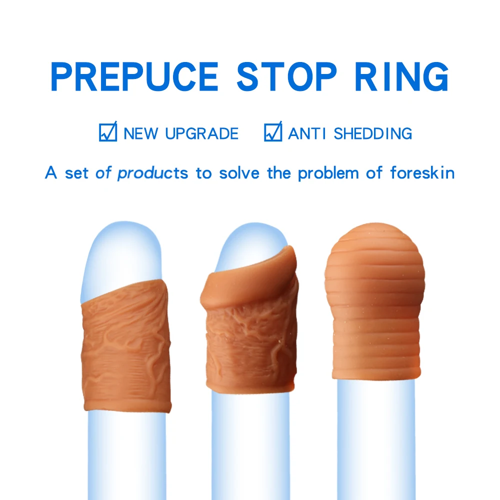 Foreskin Correction Penis Sleeve For Men Delay Ejaculation Screw Shape Penis Ring Cock Ring Sex Toys For Men Adult Sex Products