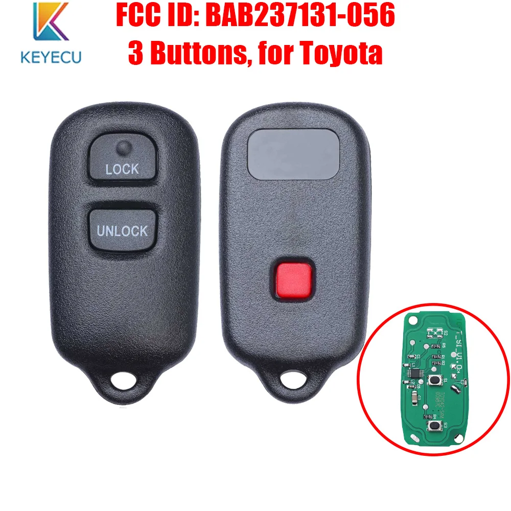 

Автомобильный брелок Keyecu с 3 кнопками для Toyota FJ Cruiser Highlander RAV-4 Tundra Prius Corolla Camry Corolla Echo BAB 237131 -056