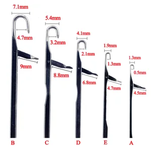 5 Buah / Set Kait Kait Set Jarum Rajut Gimbal Plastice Merajut Ekstensi Rambut Alat Penata Rambut untuk Mengepang Kerajinan Wig Tenun 10 rambut gimbal jarum rajut penjualan terbaik - №